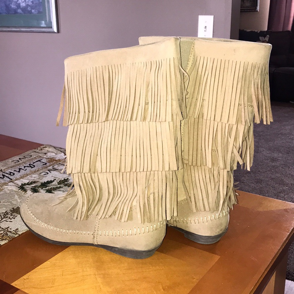 Winter⛄️❄️Sherry Suede-like Fringe Boot